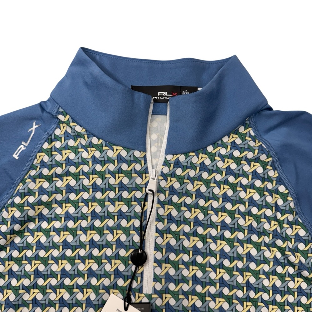 RLX Ralph Lauren Women's Lightweight printed Airflow 1/4 Zip Midlayer Top Golf - Picture 7 of 16